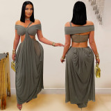 Women sexy Strapless See-Through Mesh dress