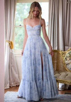 Women Strapless Printed Sleeveless Maxi Dress