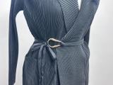 Plus Size African Women pleated Solid Blazer and Pant two-piece set