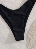 Strapless Lace-Up Low-Rise Triangle Bikini Sexy Two-Piece Swimwear