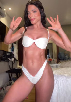 Women Solid Sexy Triangle Bikini Two Pieces Swimwear Women Solid Sexy Triangle Bikini Two Pieces Swimwear