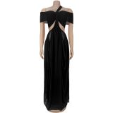 Women sexy Strapless See-Through Mesh dress