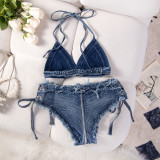 Women Denim Bikini Set