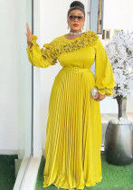Fashion Chic Long Sleeve Dress African Plus Size Floral Maxi Gown Fashion Chic Long Sleeve Dress African Plus Size Floral Maxi Gown