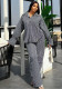Women's Fashion Striped Button Bell Sleeve Shirt Wide Leg Pants African Casual Set