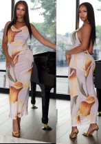 Women's Summer Fashion Print Chic Halter Neck Dress Women's Summer Fashion Print Chic Halter Neck Dress