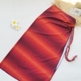 Beach Holidays Gradient Sexy Lace-Up Bikini Set Two-Piece Swimsuit