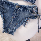 Women Denim Bikini Set
