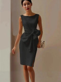 Spring Summer Fashion Sexy Sleeveless Low Back High Slit Dress