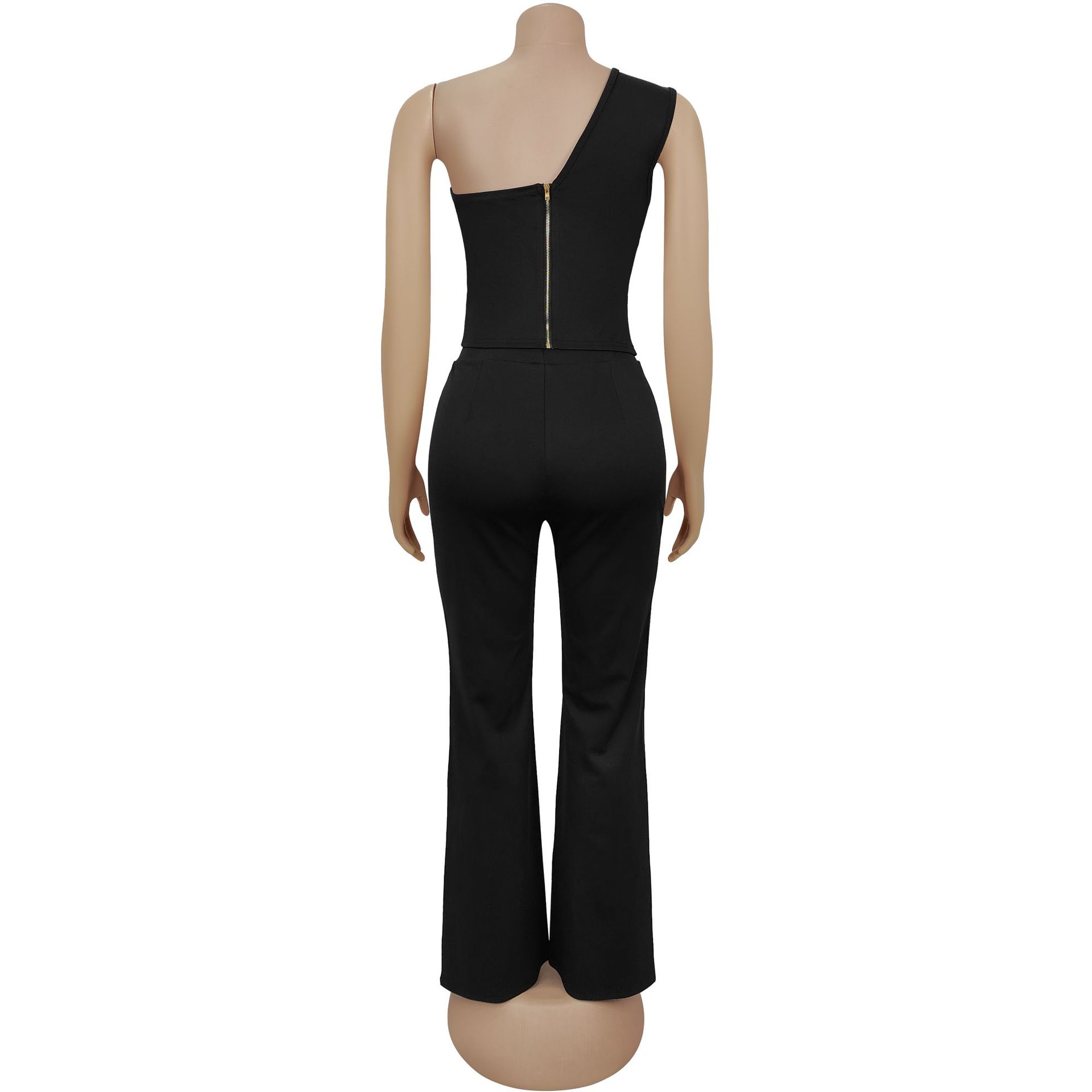 Women sleeveless top trousers two-piece set