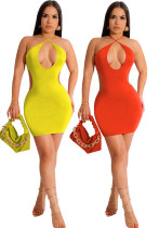 Women Sexy Cross Lace-Up Backless Dress