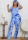 Women Tie-dye Tassel Jumpsuit
