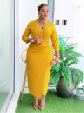 Plus Size African Women Elegant Studded Bodycon Dress