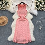 Women Colorblock Striped Summer Maxi Sleeveless Sundress