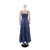 Women's Print Holidays Casual Sleeveless Leopard Print A-Line Dress