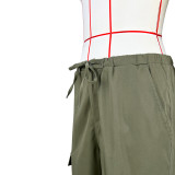 Women's Comfortable Loose Lace-Up Multi-Pocket Straight Cargo Casual Pants