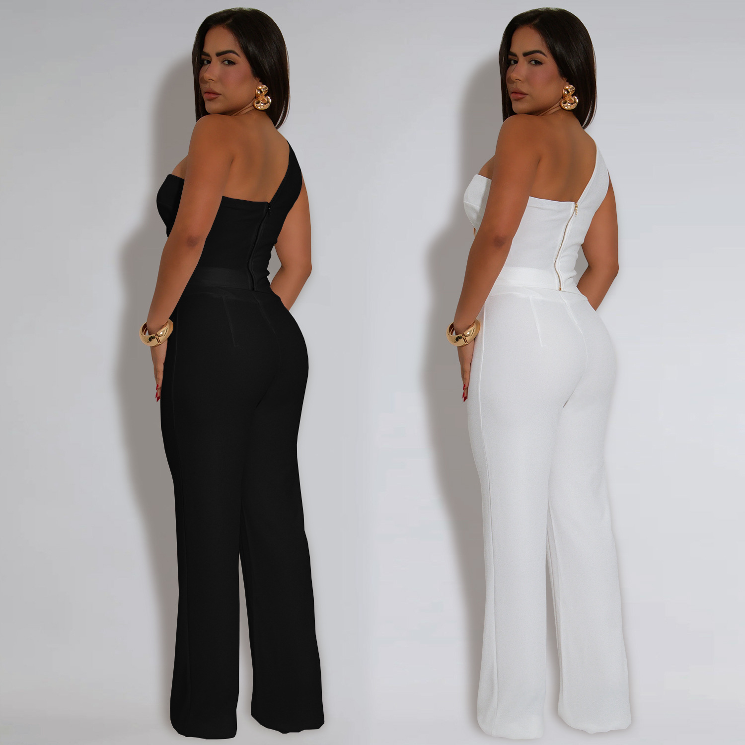 Women sleeveless top trousers two-piece set