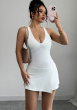 Women Yoga Sports Style Halter Neck Jumpsuit