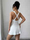 Women Yoga Sports Style Halter Neck Jumpsuit