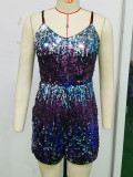 Women Sexy Backless Sequin Jumpsuit