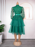 Plus Size Women's African Fashion Mesh Dress