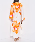 Autumn/Winter Loose Long Sleeve Printed Long Dress