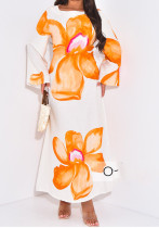 Autumn/Winter Loose Long Sleeve Printed Long Dress