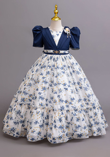 Kids' Chiffon Floral Princess Dress