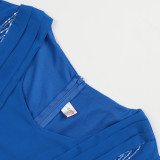 Chic Career Slim Waist Pleated A-Line Chiffon Dress