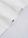 Women Solid Turndown Collar Elegant Career Button Casual Blazer