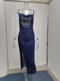 Spring Chic Slit Strap Sexy Midi Dress