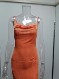 Spring Chic Slit Strap Sexy Midi Dress