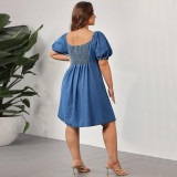Summer Short-Sleeve Maxi Dress