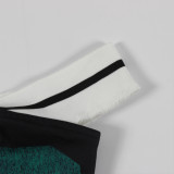Summer High Street Cropped Low Neck Print Tie-Front Slim Fit Top