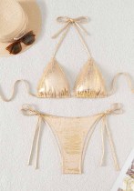 Triangle Lace-up Sexy Bikini Swimsuit