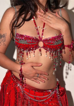 Fashion Beaded Bra Sexy Women’s Vest Top