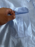 Men’s Linen Double-Pocket Casual Holiday Shirt