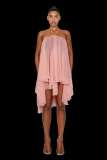 Women Spring Summer Halter Neck Strapless Dress