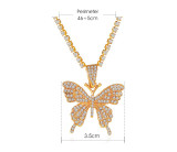 Diamond Chain Trendy Crystal Butterfly Necklace