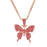 Diamond Chain Trendy Crystal Butterfly Necklace