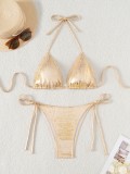 Triangle Lace-up Sexy Bikini Swimsuit