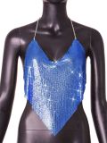 Sexy Club Halter Neck Strap Low Back Crop Top