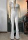 Sexy See-Through Lace Halter Lace-Up Slim-Fit Flare leg Jumpsuit