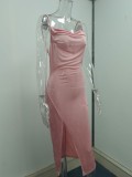 Spring Chic Slit Strap Sexy Midi Dress