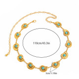 Women Accessories Turquoise Belt Metal Retro Carved Bohemian Body Chain Belt Chain