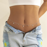 Women Summer Navel Chain Beach Butterfly Pendant Sexy Beach Double Belt Body Chain
