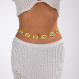 Women Accessories Turquoise Belt Metal Retro Carved Bohemian Body Chain Belt Chain