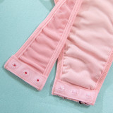 Women Pink Sequin Shaping Butterfly Lace-Up Sexy Bodysuit