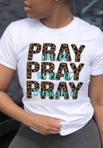 Letter Printed Round Neck Short Sleeve T-shirt Letter Printed Round Neck Short Sleeve T-shirt