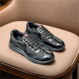 PUatent Leather Fashion Casual Sneakers Breathable White Classic Men's Shoes